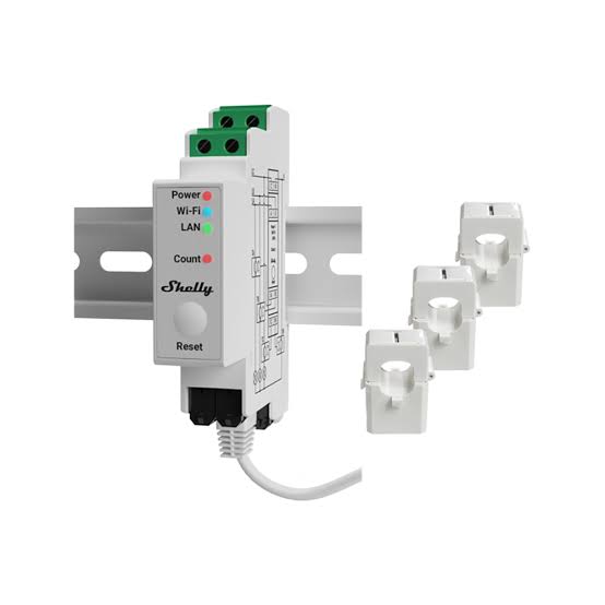 Shelly Pro 3EM uređaj za trofazno mjerenje potrošnje električne energije
